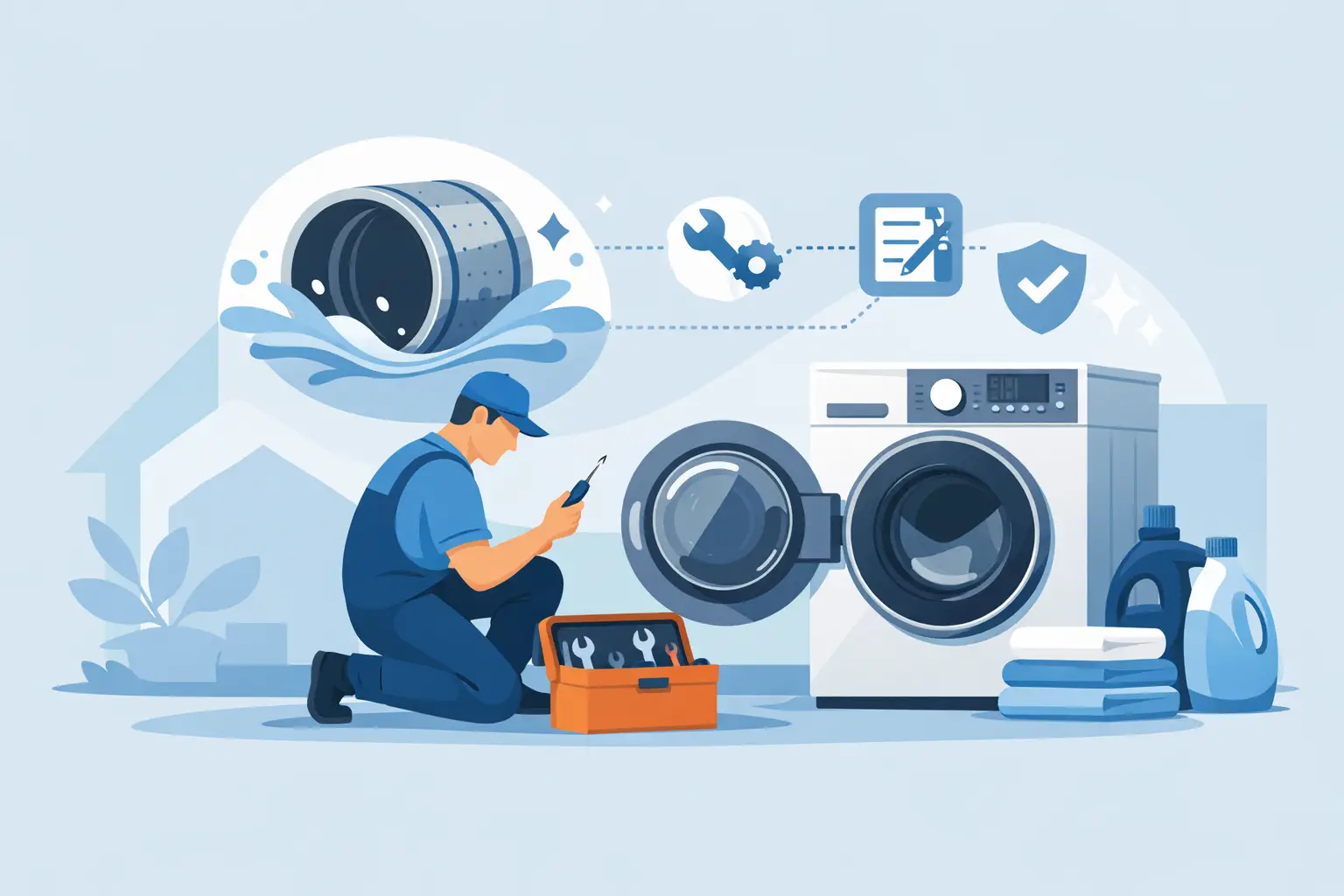 Guía de mantenimiento lavadora Samsung hogar